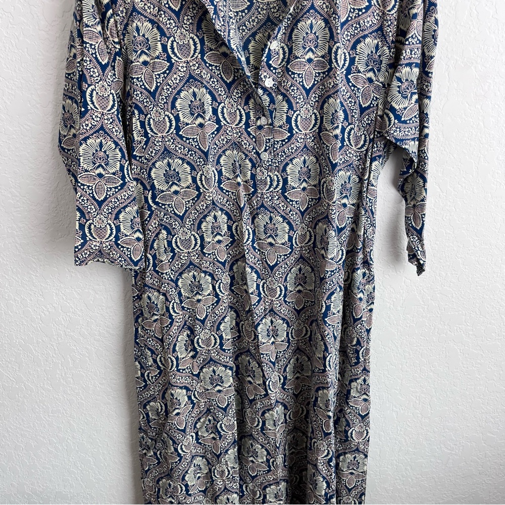 Roller Rabbit Maxi Kaftan Dress Floral Paisley - Picture 4 of 10